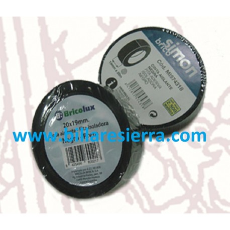 Cinta aislante 19mm Negra