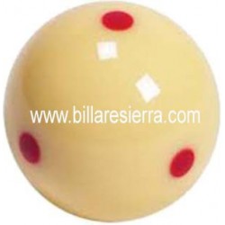 Bola blanca pool punto rojo