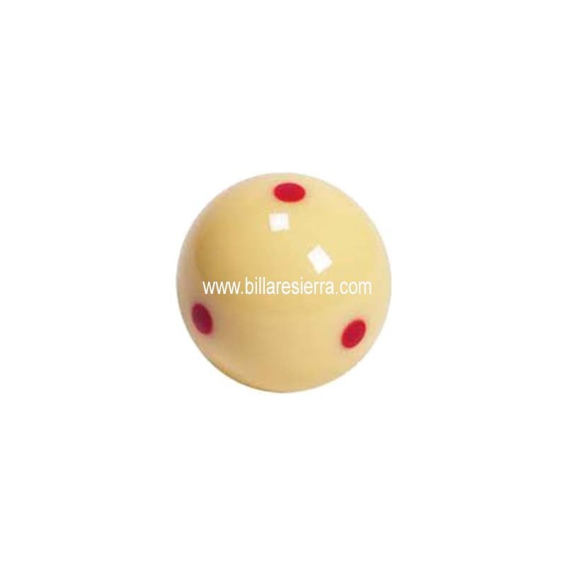 Bola blanca pool punto rojo