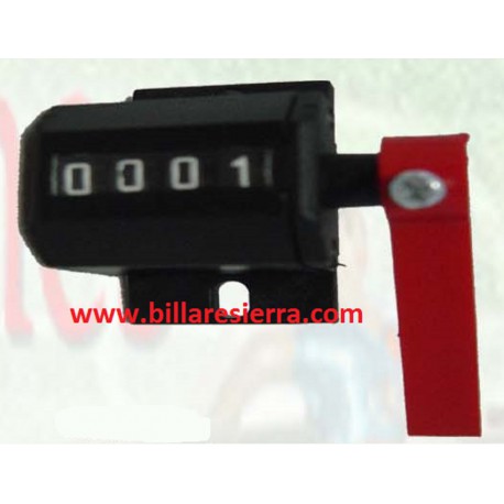 Contador mecánico 4 cifras plástico