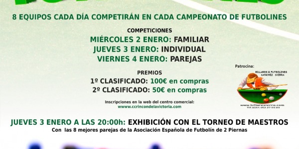 III CAMPEONATO DE FUTBOLINES CENTRO COMERCIAL RINCON DE LA VICTORIA